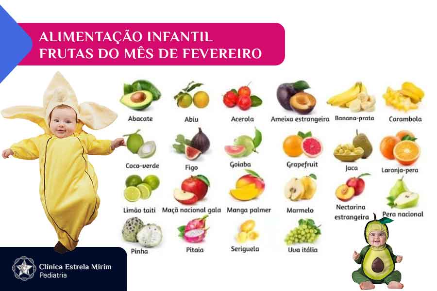 Alimentação Infantil, Frutas Do Mês De Fevereiro - ESTRELA MIRIM PEDIATRIA